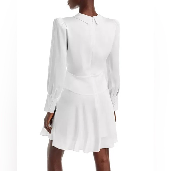 NWT BCBG MAXAZRIA Off White Long Sleeve Bridal Wedding Bride Wrap Dress 10